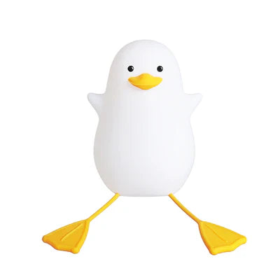 Veilleuse Mouette Silicone Bébé – Lumière Douce, Arrêt Auto 20 min, Support Téléphone | TrioNest™