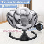 Balancelle Bébé – Bluetooth, Télécommande, Minuterie, Moustiquaire, Housse Réversible, Ultra-Légère | SwingZen by TrioNest™ Mon Adorable Bébé
