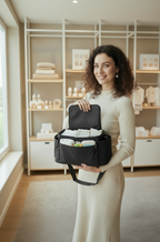 Organisateur de Poussette Universel Noir - Compact & Ultra-Léger - Poche Téléphone Zippée Inclus | TrioNest™ GoGo