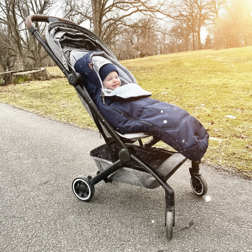Chancelière Poussette Imperméable – Sac de Couchage Bébé Chaud, Universel Toutes Saisons | TrioNest™ Mon Adorable Bébé