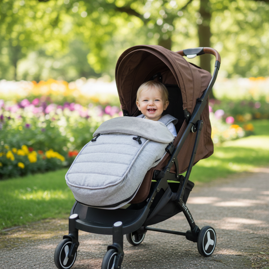Chancelière Poussette Bébé 4-en-1 – Imperméable, Zip Bidirectionnel, Compatible 99% Poussettes | TrioNest™ mon adorable bebe