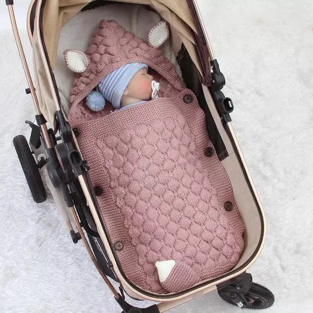 Chancelière Poussette à Boutons Bébé – Polaire Douce, Imperméable, Réglable, Lavable Machine | TrioNest™ Mon Adorable Bébé