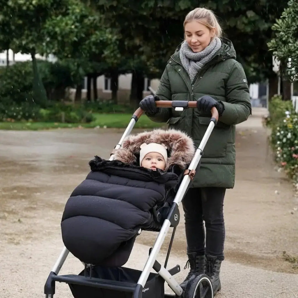 Chancelière Doudoune Bébé 0-3 Ans – Coton & Flanelle, Multi-Usages, Waterproof, Face Amovible | TrioNest™ mon adorable bebe