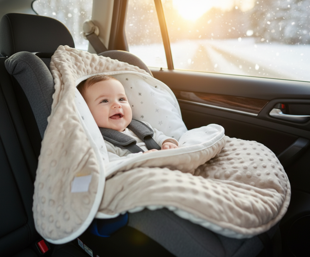 Chancelière Siège Auto & Poussette | TrioNest™ – Isolation Thermique, Installation 30 sec, 5 Coloris Mon Adorable Bébé