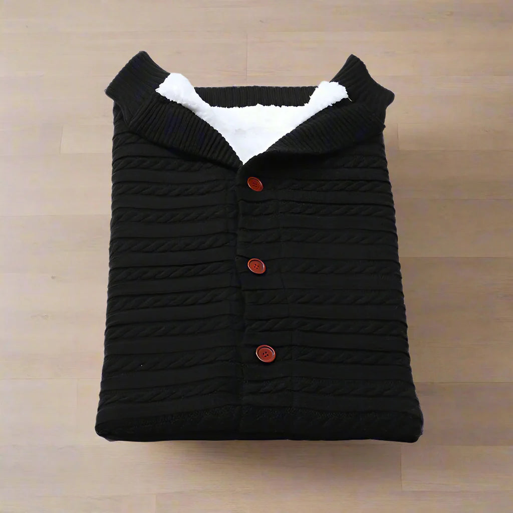 Chancelière Tricot Poussette Bébé – Cocon Chaud & Élégant, Fibres Douces, Lavable Machine | TrioNest™ Mon Adorable Bébé