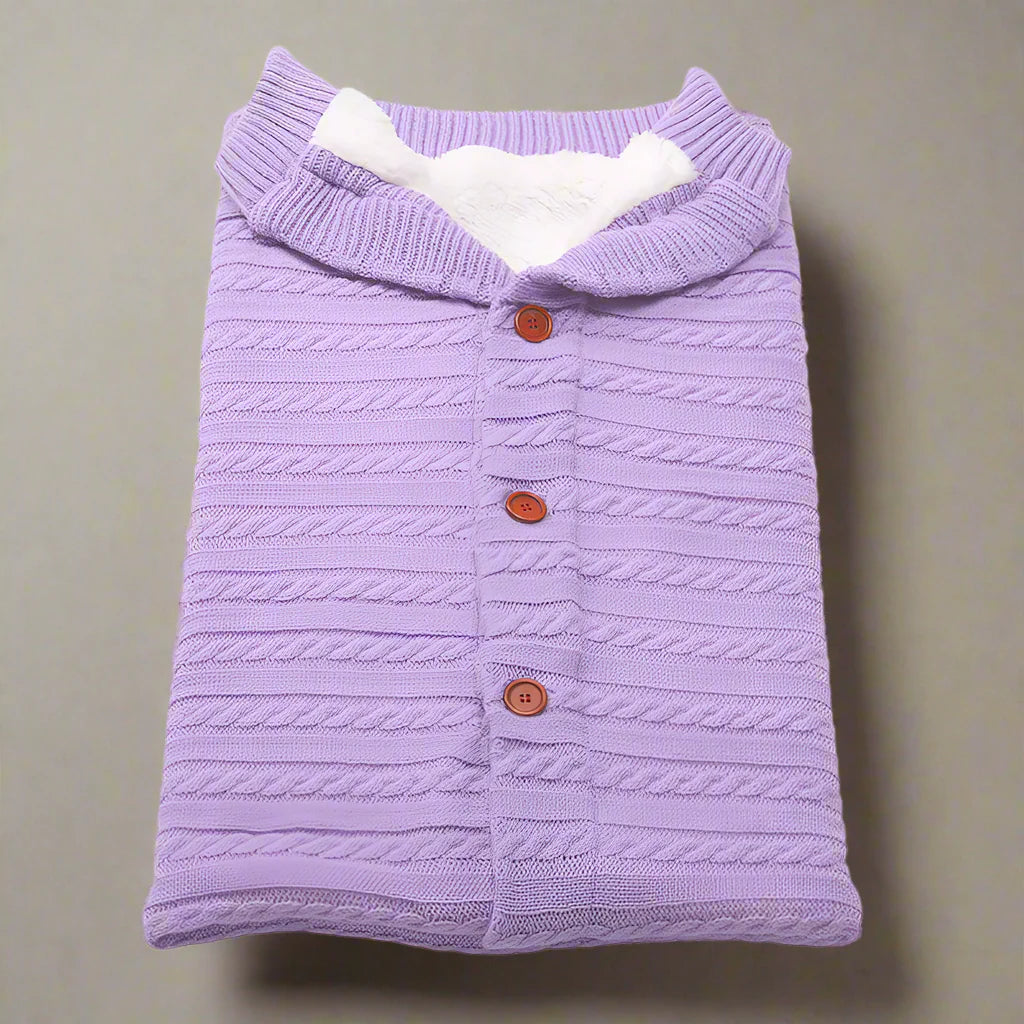 Chancelière Tricot Poussette Bébé – Cocon Chaud & Élégant, Fibres Douces, Lavable Machine | TrioNest™ Mon Adorable Bébé
