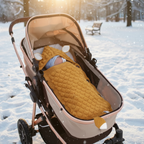 Chancelière Poussette à Boutons Bébé – Polaire Douce, Imperméable, Réglable, Lavable Machine | TrioNest™ Mon Adorable Bébé