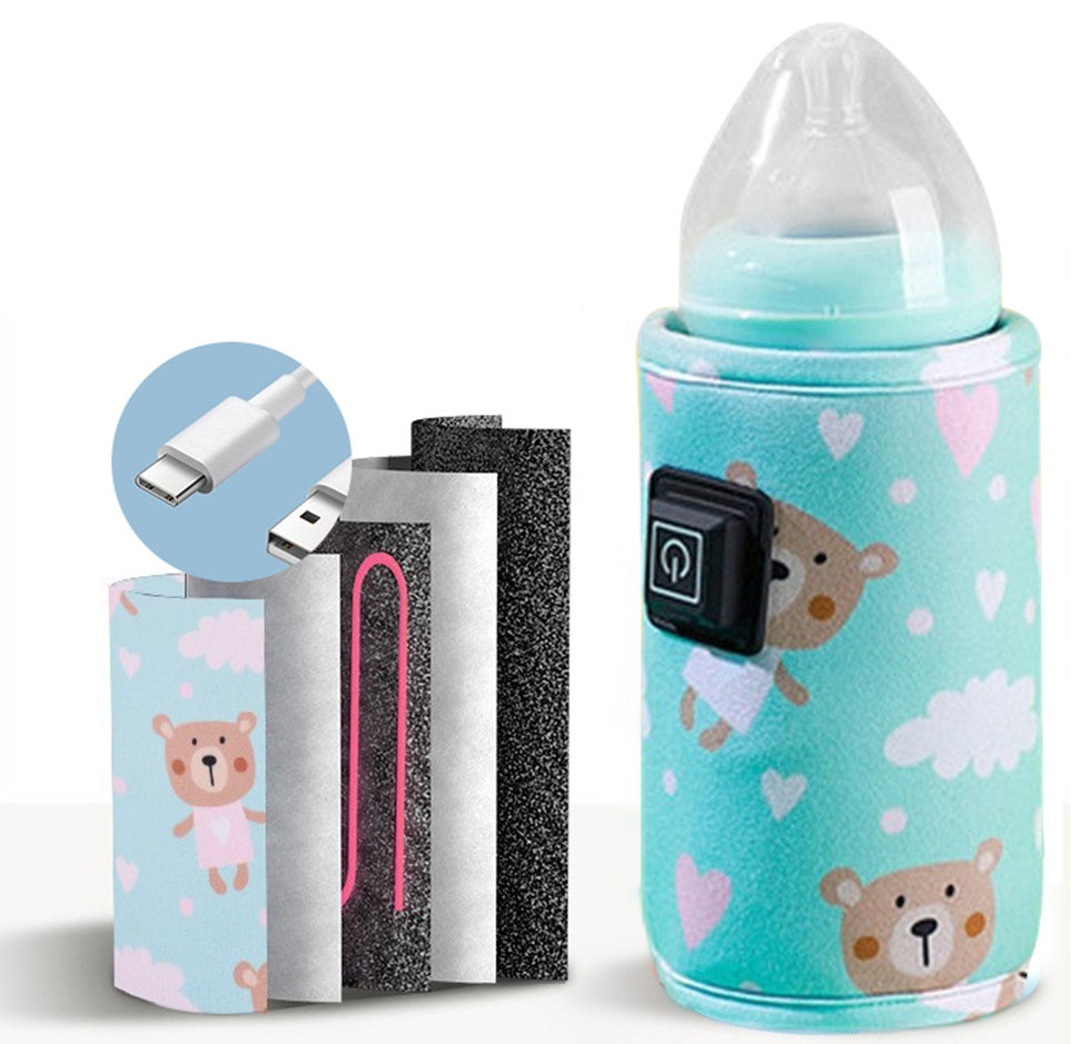Chauffe Biberon Nomade Portable USB | TrioNest™ – 3 Niveaux de Température, Polyvalent, 3 Coloris mon adorable bebe