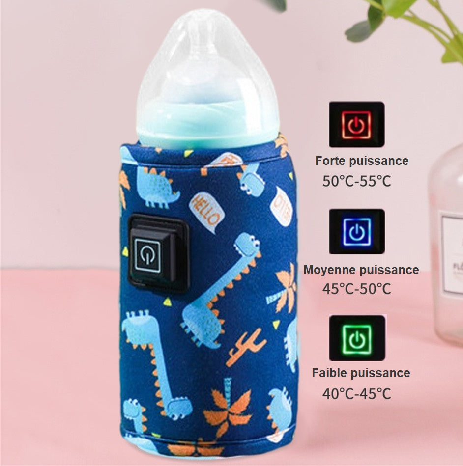 Chauffe Biberon Nomade Portable USB | TrioNest™ – 3 Niveaux de Température, Polyvalent, 3 Coloris mon adorable bebe