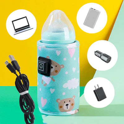Pack Douceur Nomade Couverture Allaitement + Chauffe Biberon USB + Couverture Bébé + Panier – TrioNest™