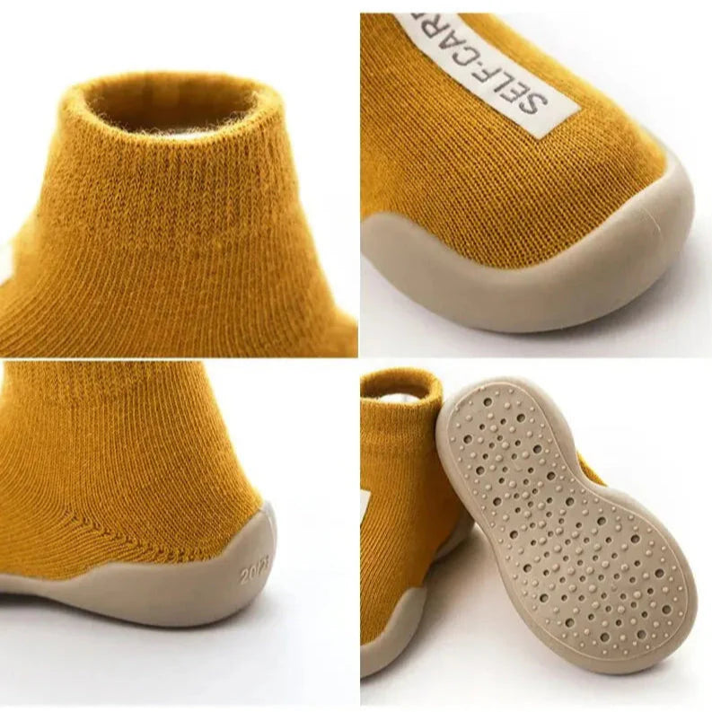 Chaussure Bébé Semelle Souple 0-24 Mois – TPE Antidérapante, Respirante, Sensation Pieds Nus | FlexiSole by TrioNest™ Mon Adorable Bébé
