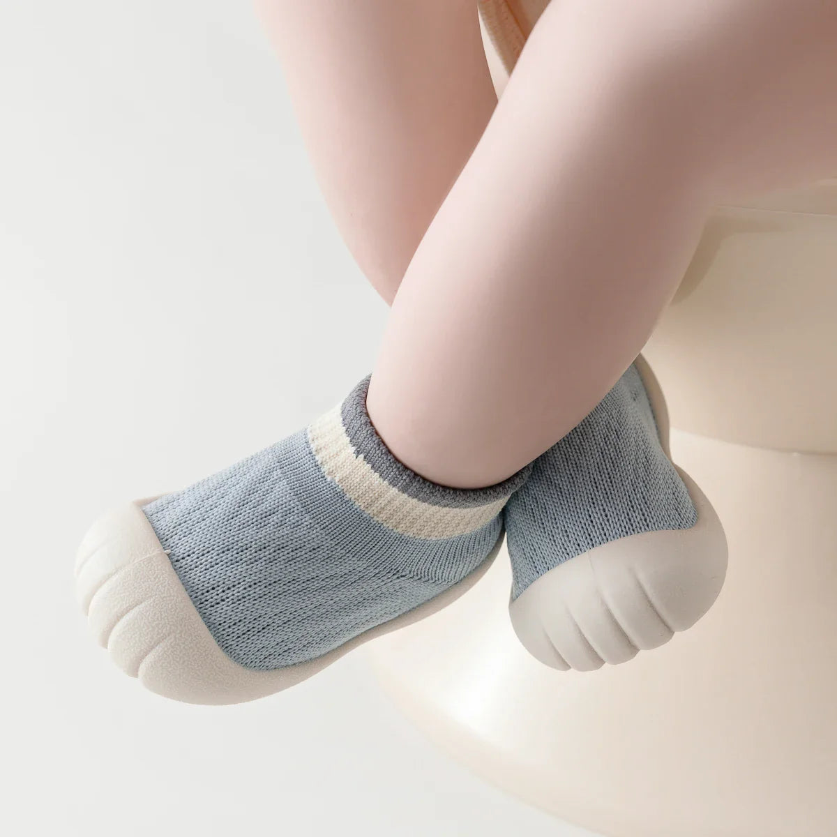 Chaussure Bébé Souple Maille Respirante 0-36 Mois – Coton Bio, Capuchon Anti-Collision, Antidérapante | EcoStep by TrioNest™ Mon Adorable Bébé