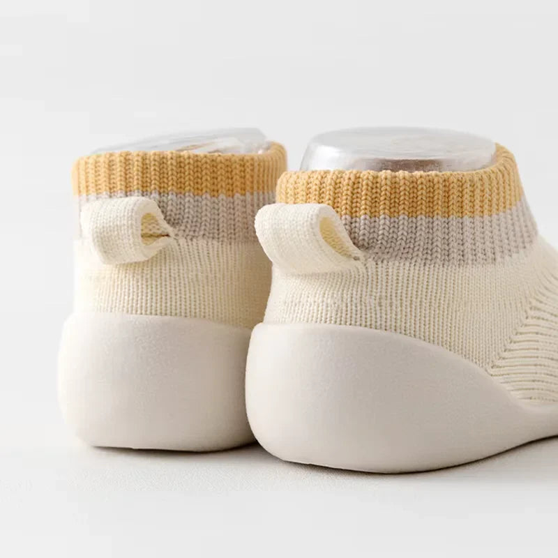 Chaussure Bébé Souple Maille Respirante 0-36 Mois – Coton Bio, Capuchon Anti-Collision, Antidérapante | EcoStep by TrioNest™ Mon Adorable Bébé