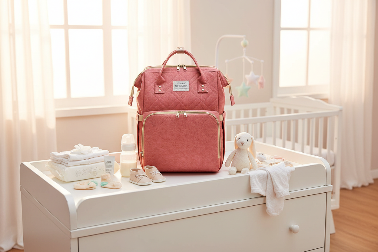Sac à Dos à Langer 3-en-1 – Lit de Voyage, Imperméable, Charge USB, 7 Compartiments, Compatible Poussette | TrioNest™