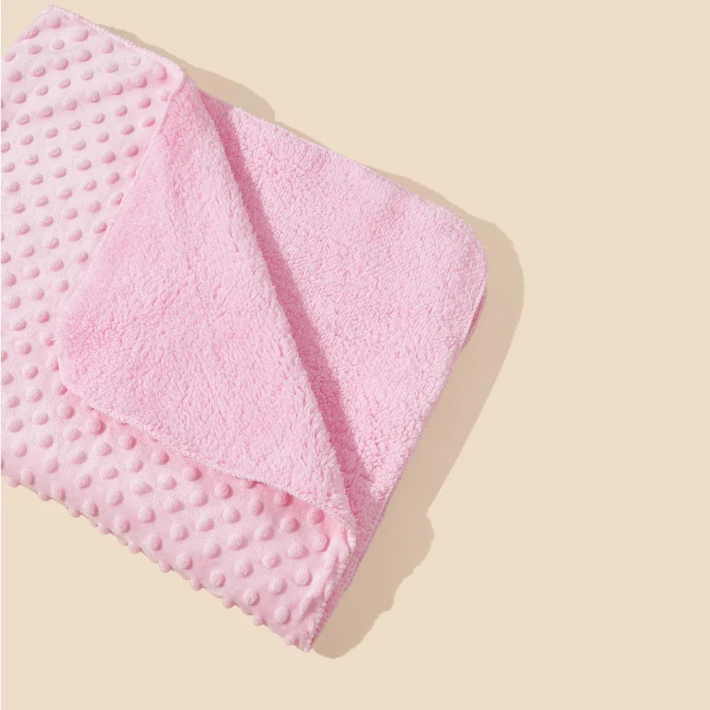 Couverture Bébé en Velours Doux | TrioNest™ – 75x100 cm, Ultra-Douce, 4 Coloris, Idéale Cadeau