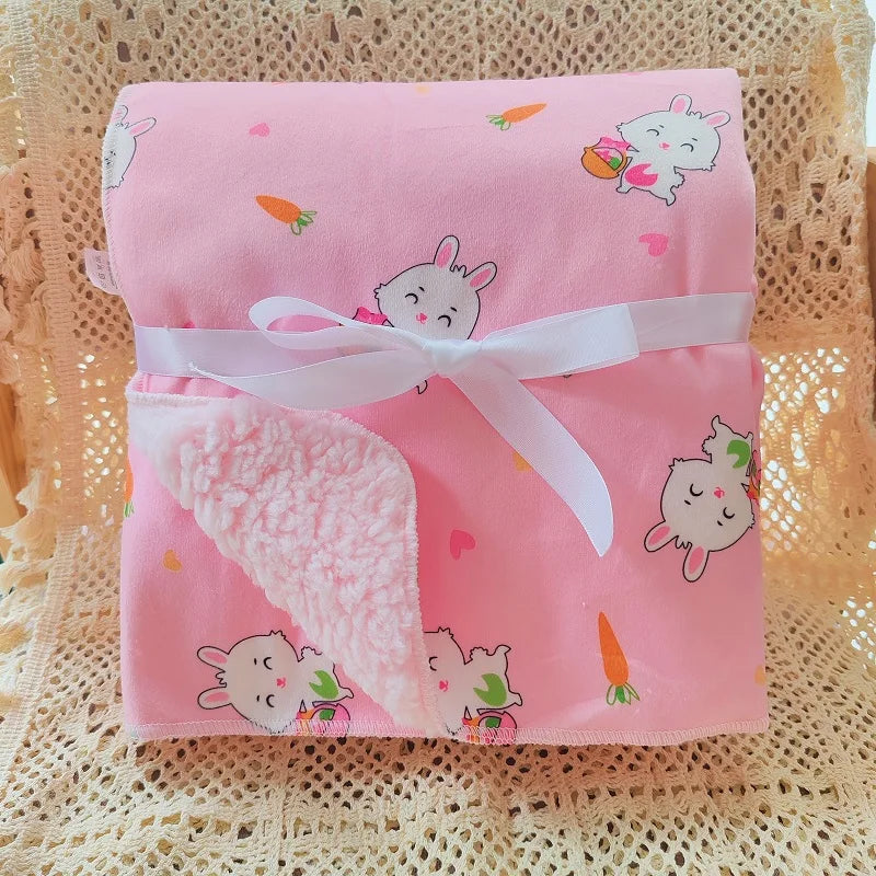 Couverture Bébé Réversible – Polaire Ultra-Douce, Motifs Animaux, Lavable Machine, Cadeau Naissance | FleeceFlip by TrioNest™