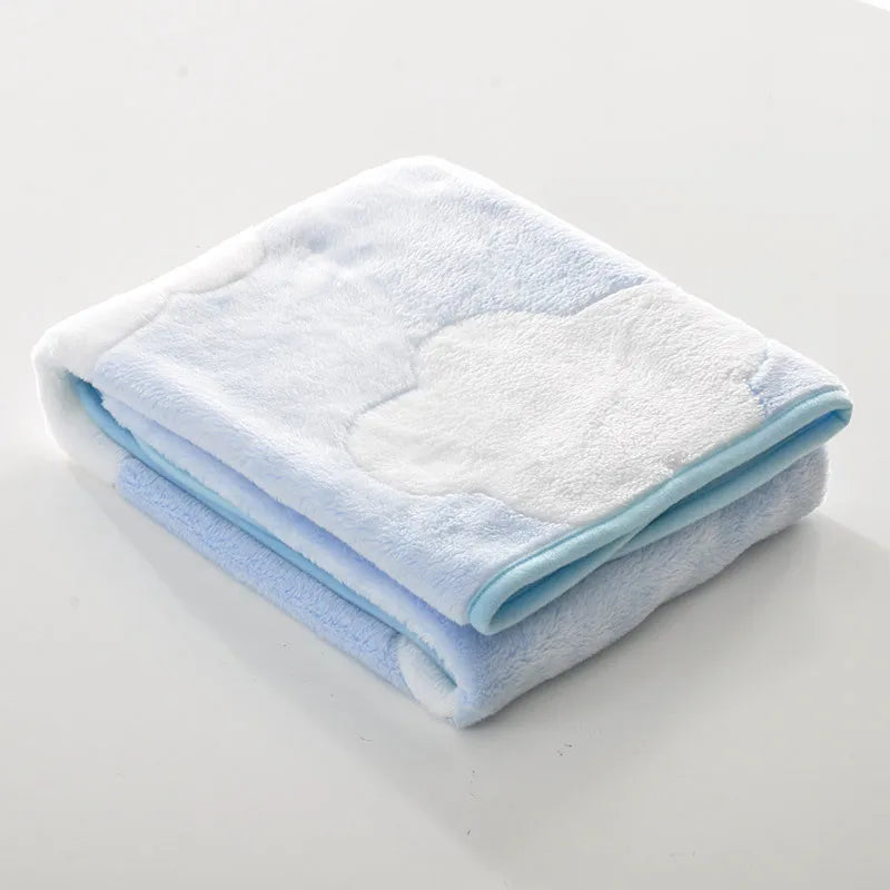 Couverture Bébé Motif Nuages | TrioNest™ – Douce & Chaude, Idéale Naissance, Rose & Bleu