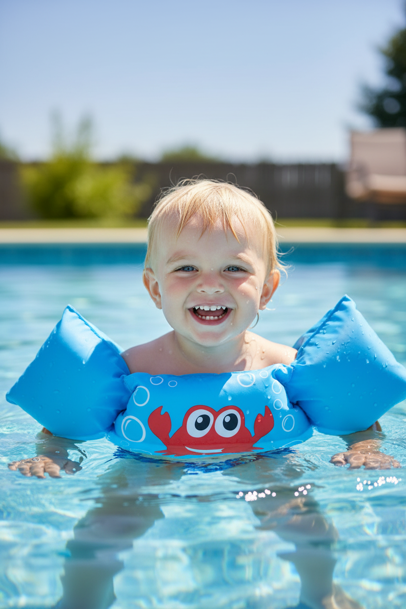 Gilet de Natation à Brassard pour Enfants – Double Sécurité, Flottaison, 2-6 Ans | TrioNest™