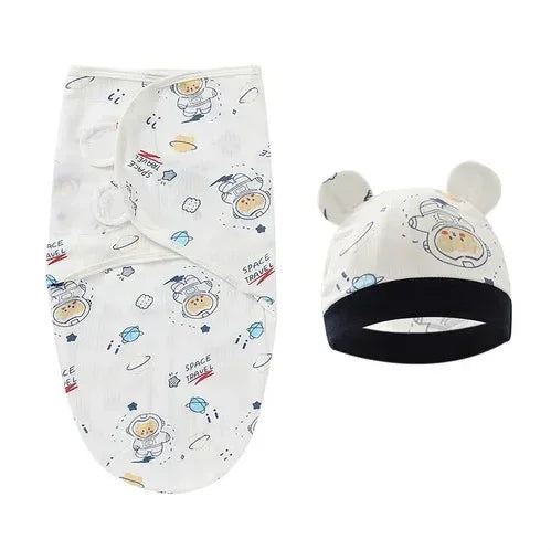 Gigoteuse Bébé avec Bonnet BonnetDream — Coton Doux Respirant, 5 Motifs, Design Ajustable | TrioNest™