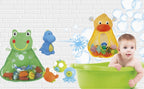 Sac de Rangement Jouets de Bain – Filet Maille, Ventouses, Séchage Rapide, Coton Ventilé, Anti-Bactéries | BathOrga by TrioNest™