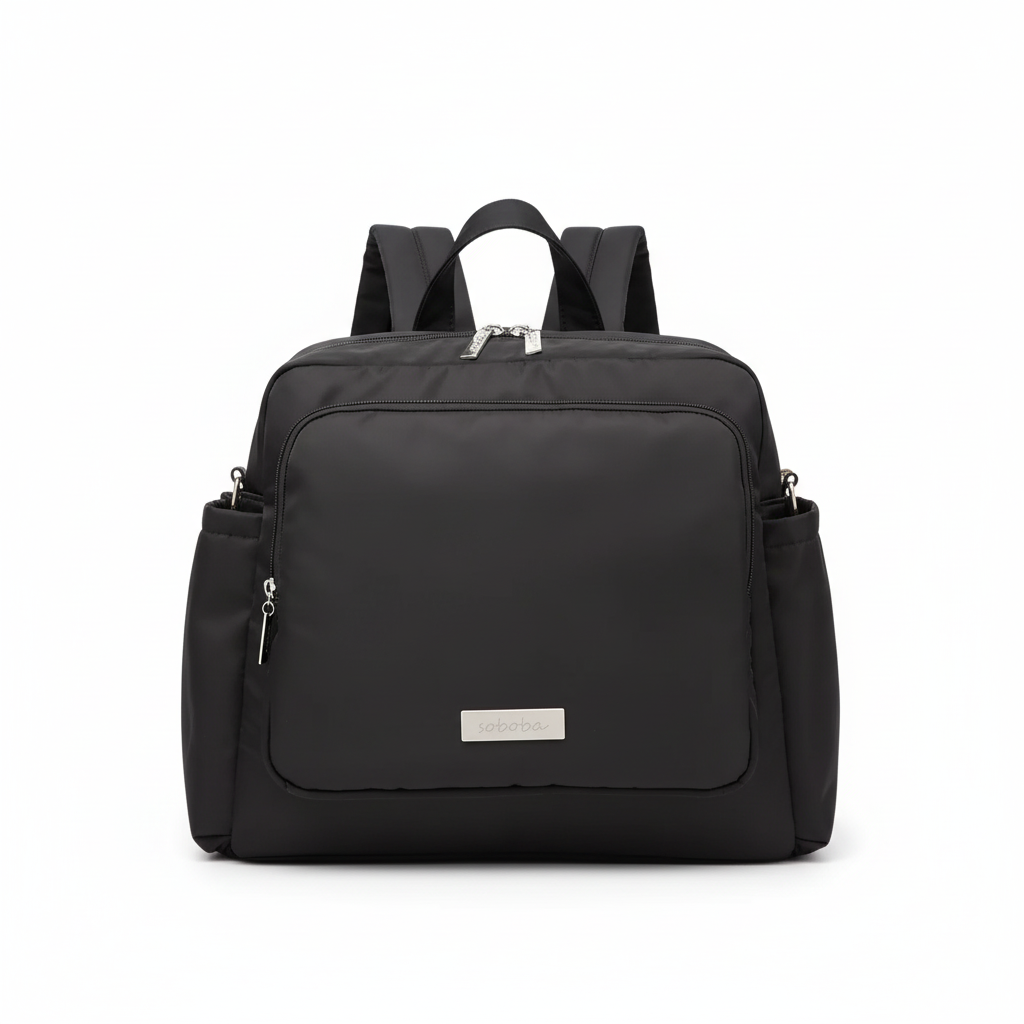 Sac à langer BigBloom Noir fond blanc