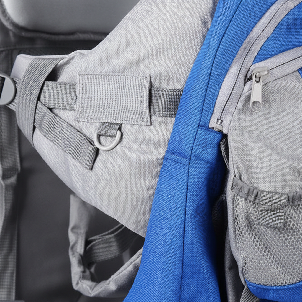 Porte-Bébé Randonnée & Voyage - Châssis Ultra-Léger & Confort Dos - Pare-Soleil & Rangement Intégré | TrioNest Adventure