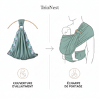 Porte-Bébé Écharpe Enveloppante Multifonction | TrioNest™ – Portage, Allaitement & Protection, 0-36 Mois
