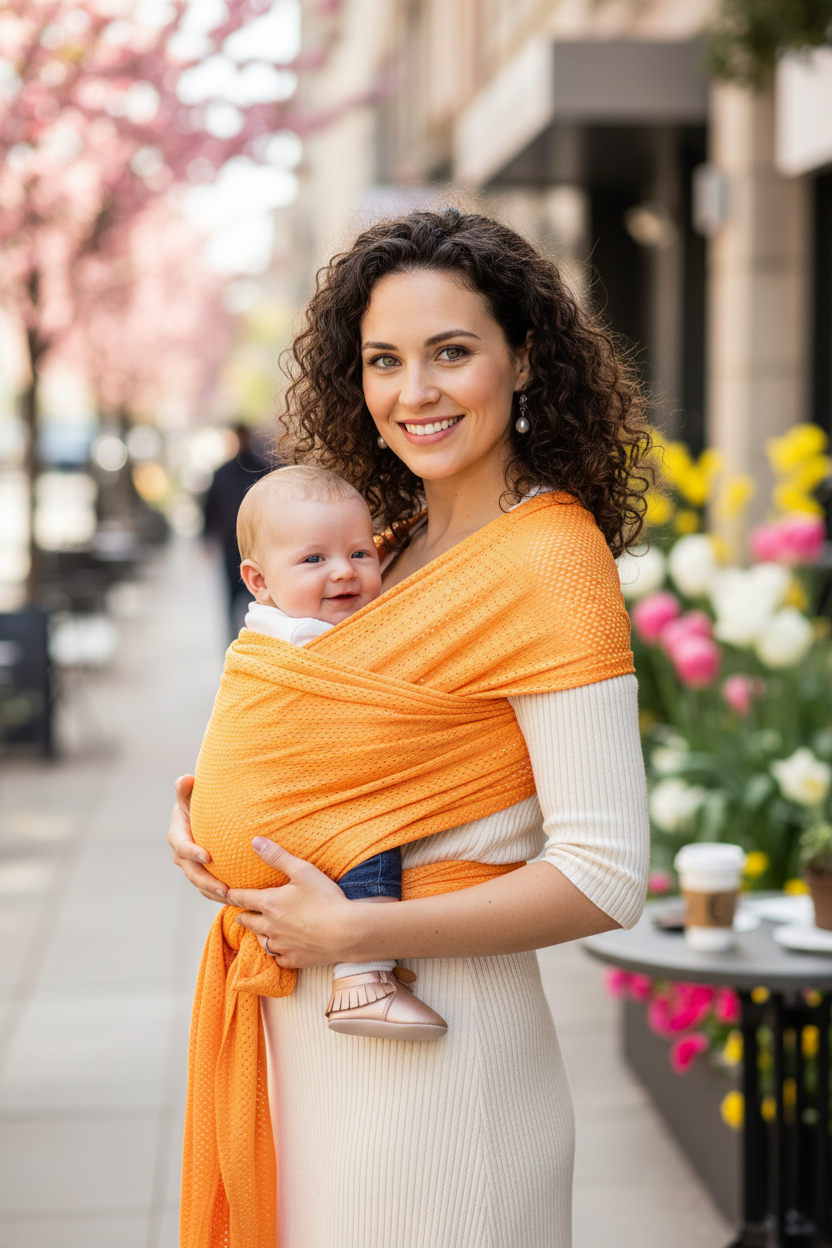 Breathable Newborn Baby Wrap Carrier | TrioNest™ – 100% Cotton, Ergonomic, 0-36 Months, 5 Colors