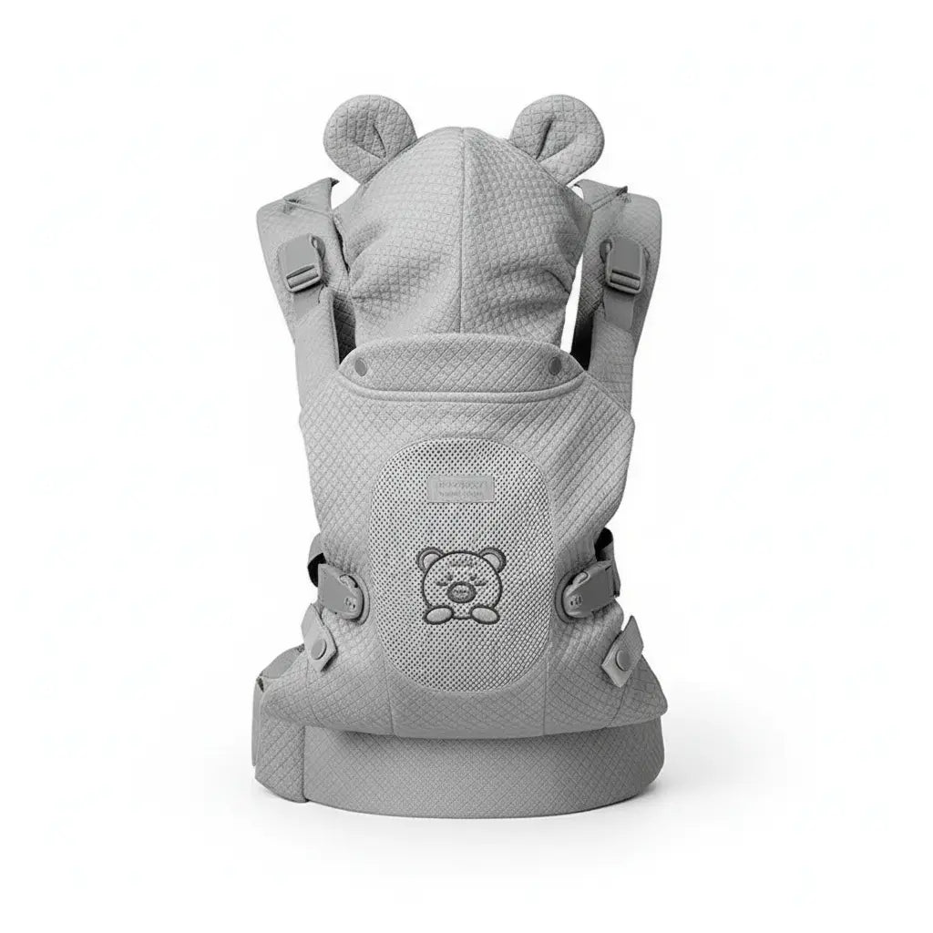 Porte-Bébé Ourson Physiologique - Soutien Lombaire & Tissu Respirant - Design Ergonomique & Doux | TrioNest TrioNest™ Poussette 3 en 1