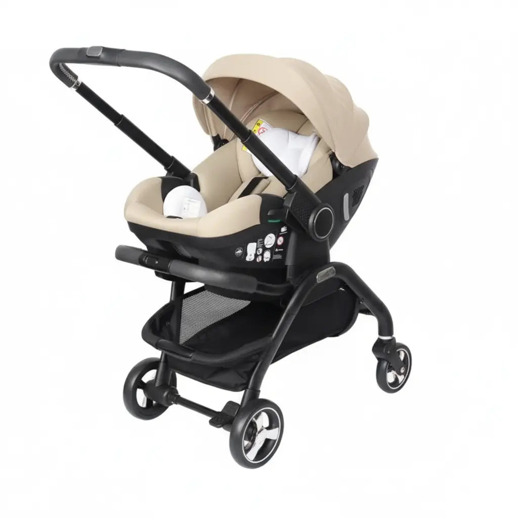 TrioNest™ Poussette 4-en-1 Bidirectionnelle | Nacelle + Siège Auto ECE | Dès la Naissance TrioNest™ Poussette 3 en 1