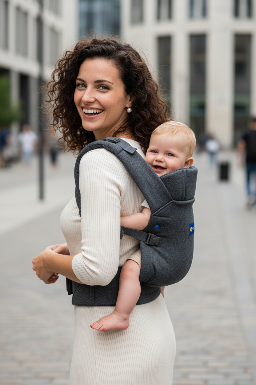 Porte-Bébé Nouveau-Né 3 en 1 Ergonomique | TrioNest™ – Positions Avant, Kangourou & Arrière, 0-36 Mois