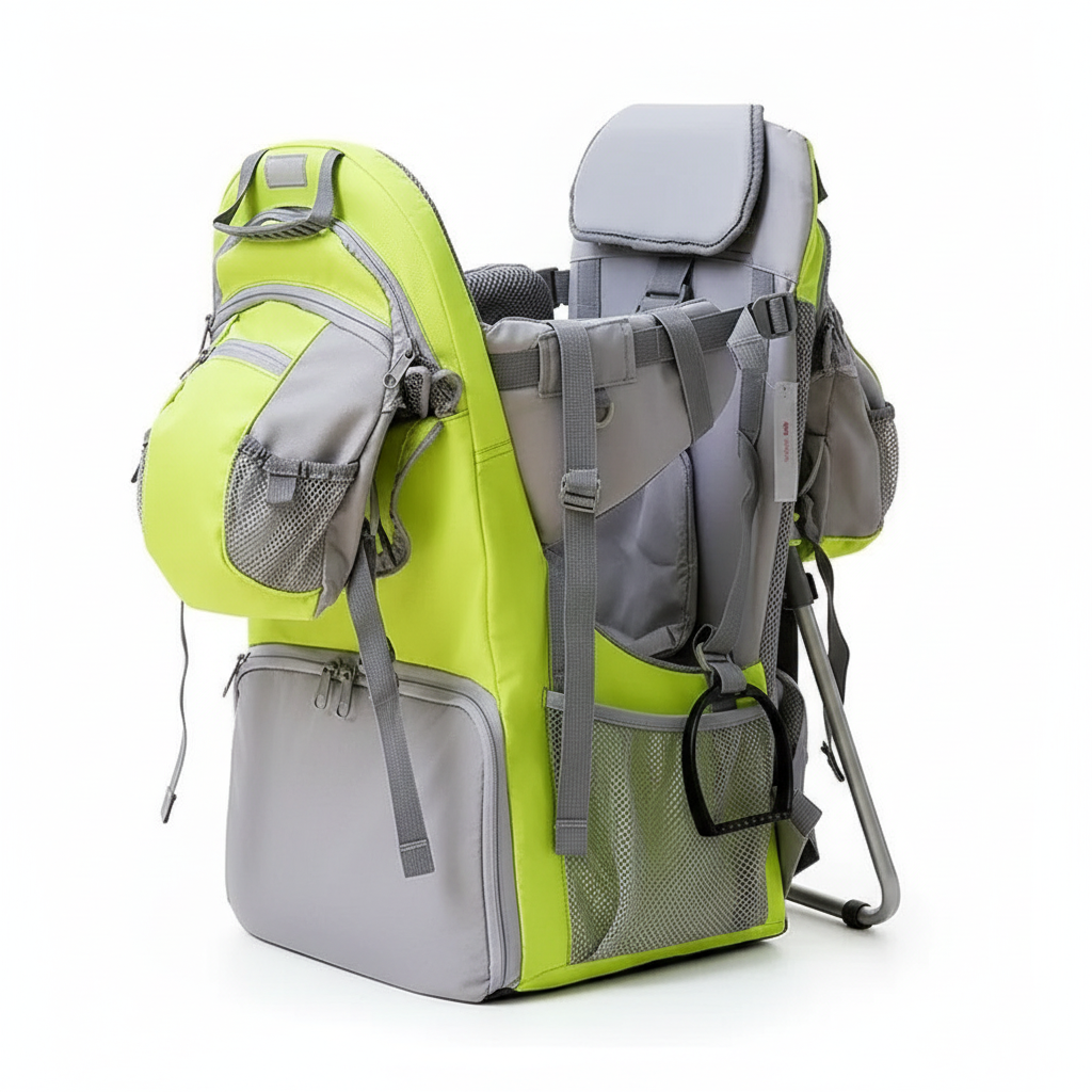Porte-Bébé Randonnée & Voyage - Châssis Ultra-Léger & Confort Dos - Pare-Soleil & Rangement Intégré | TrioNest Adventure