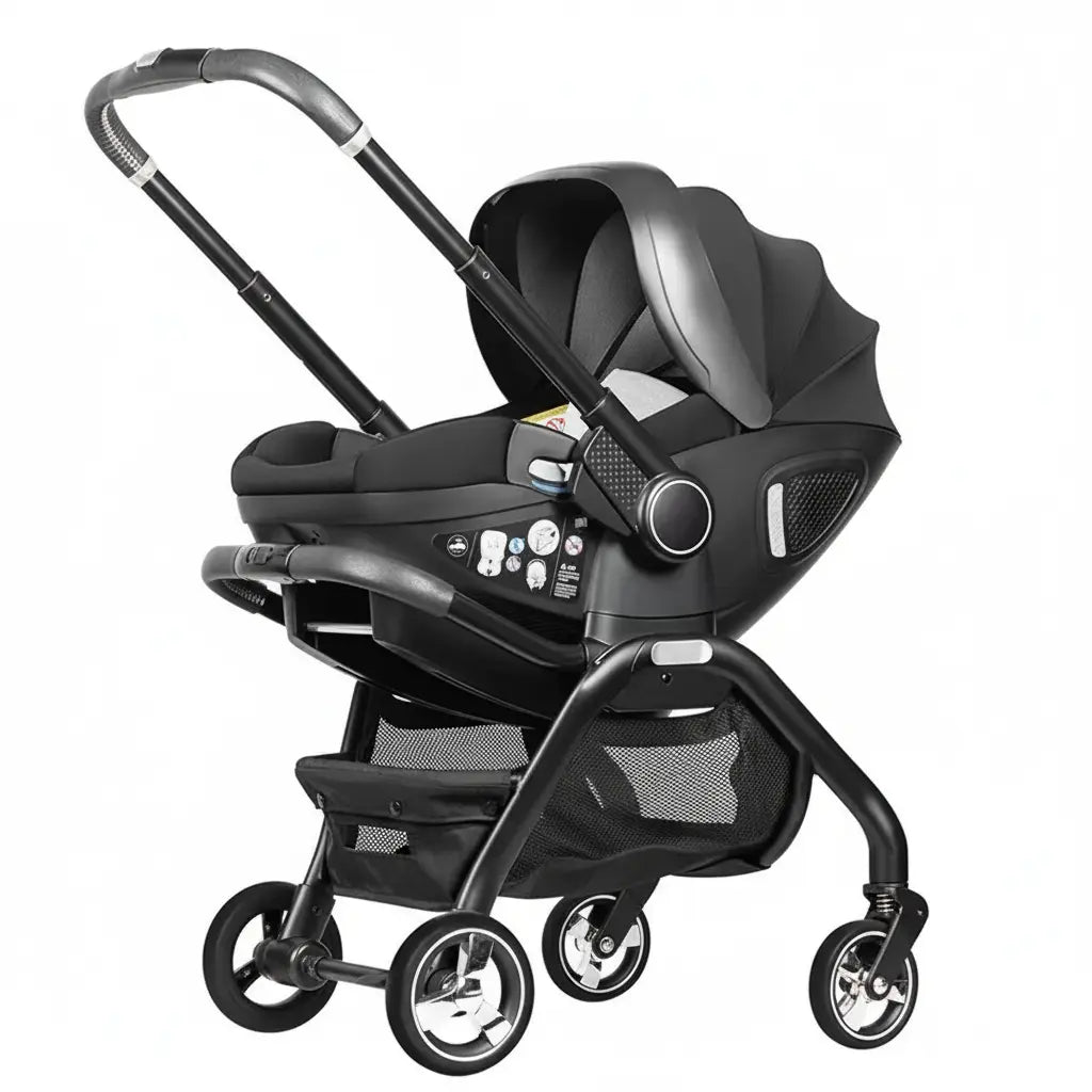 TrioNest™ Poussette 4-en-1 Bidirectionnelle | Nacelle + Siège Auto ECE | Dès la Naissance TrioNest™ Poussette 3 en 1