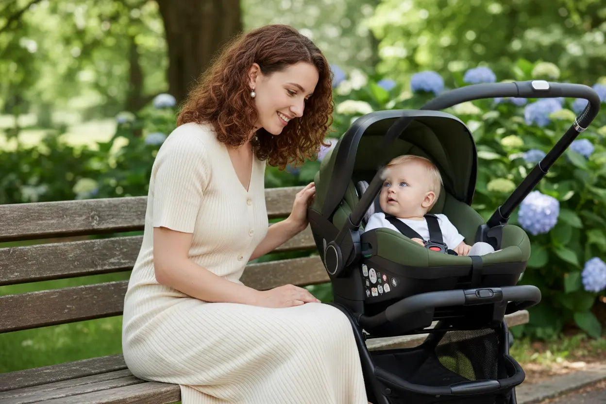 TrioNest™ Poussette 4-en-1 Bidirectionnelle | Nacelle + Siège Auto ECE | Dès la Naissance TrioNest™ Poussette 3 en 1