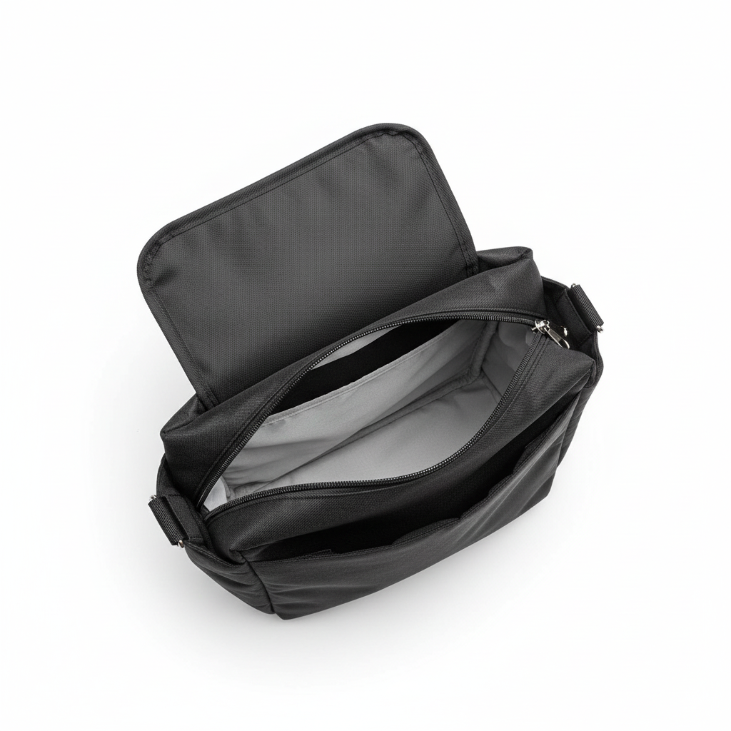 Organisateur de Poussette Universel Noir - Compact & Ultra-Léger - Poche Téléphone Zippée Inclus | TrioNest™ GoGo