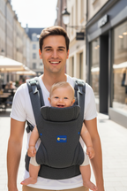 Porte-Bébé Nouveau-Né 3 en 1 Ergonomique | TrioNest™ – Positions Avant, Kangourou & Arrière, 0-36 Mois