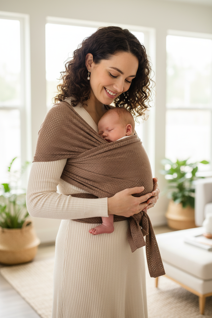 Breathable Newborn Baby Wrap Carrier | TrioNest™ – 100% Cotton, Ergonomic, 0-36 Months, 5 Colors