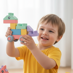 Jeu de Construction Bébé Antichoc FlexBloc – 20 Pièces Silicone TPE, Lavable | TrioNest™