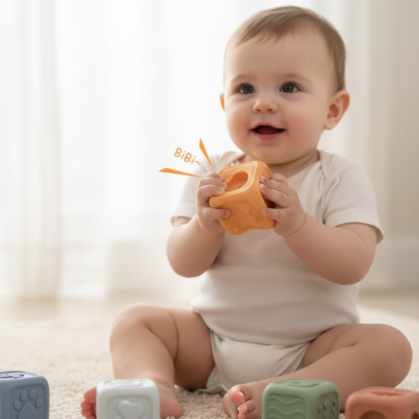 Montessori-Silikon-Sensorik-Bauspielzeug | SilicBuild