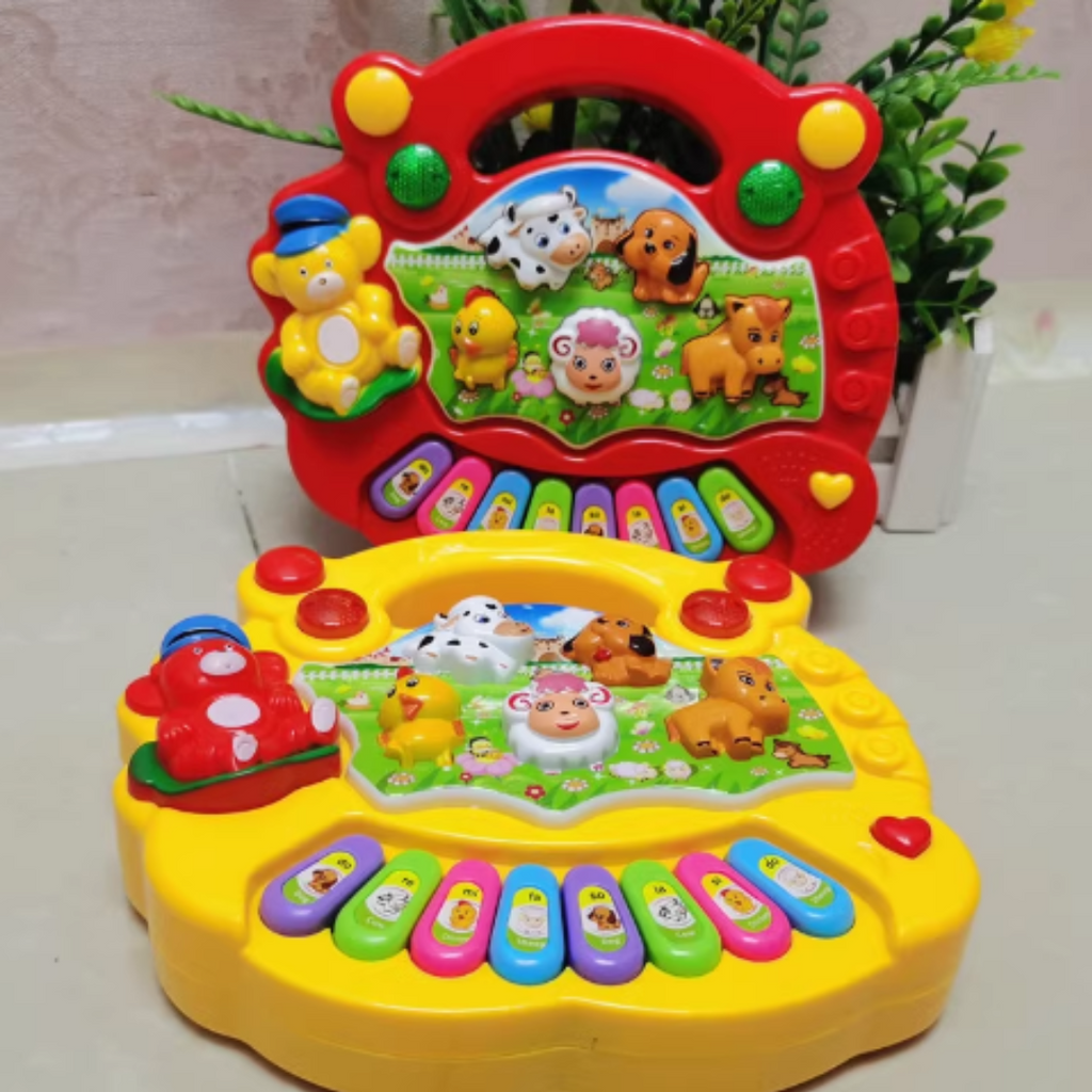 Piano Clavier Électrique Musical Bébé Sons Animaux Lumières Éveil MELODIX – TrioNest™