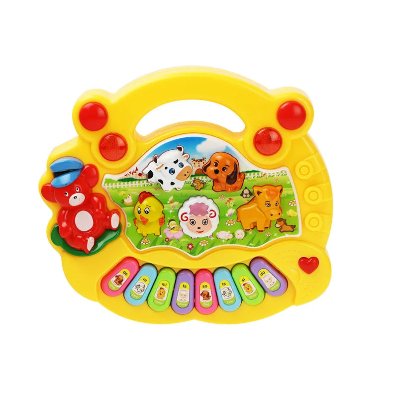 Piano Clavier Électrique Musical Bébé Sons Animaux Lumières Éveil MELODIX – TrioNest™