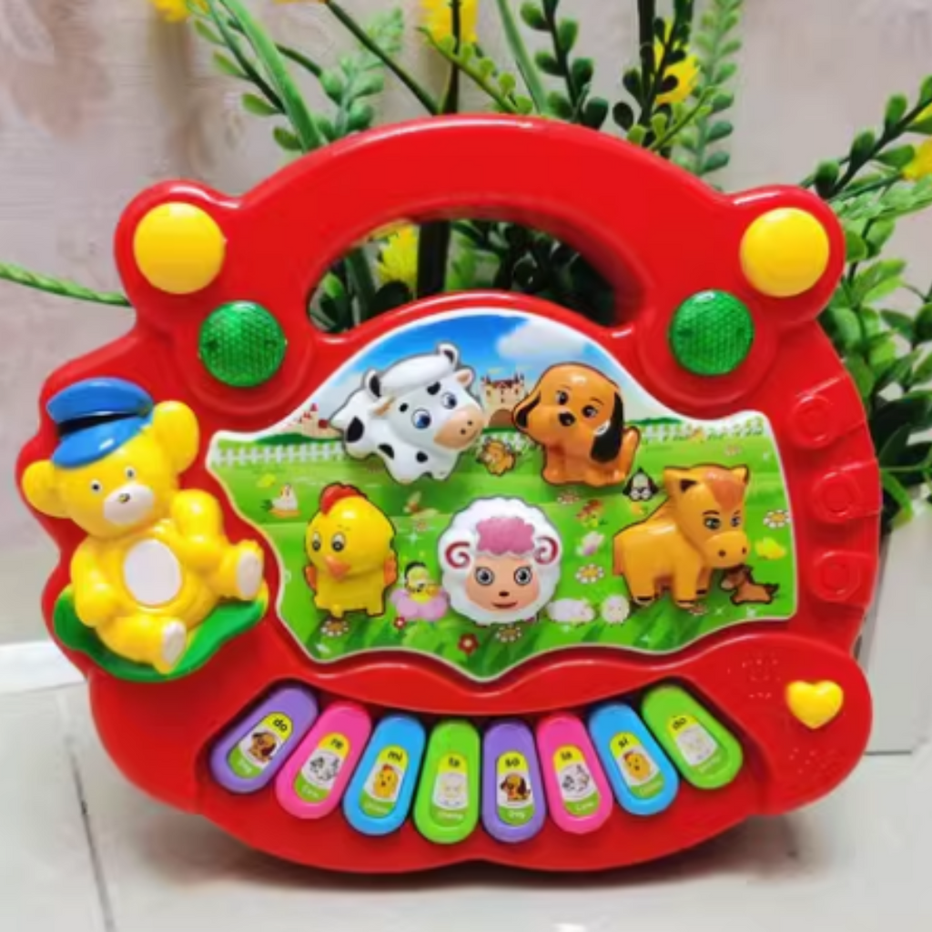 Piano Clavier Électrique Musical Bébé Sons Animaux Lumières Éveil MELODIX – TrioNest™