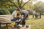 Poussette Bébé Compacte Pliable | TrioNest™ – Légère, Maniable & Confortable
