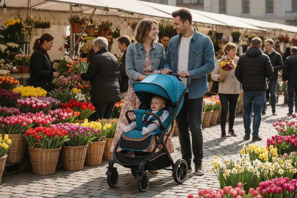 Poussette Pour Bébés Pliable Tout-Terrain | TrioNest™ – Confort, Sécurité & Praticité
