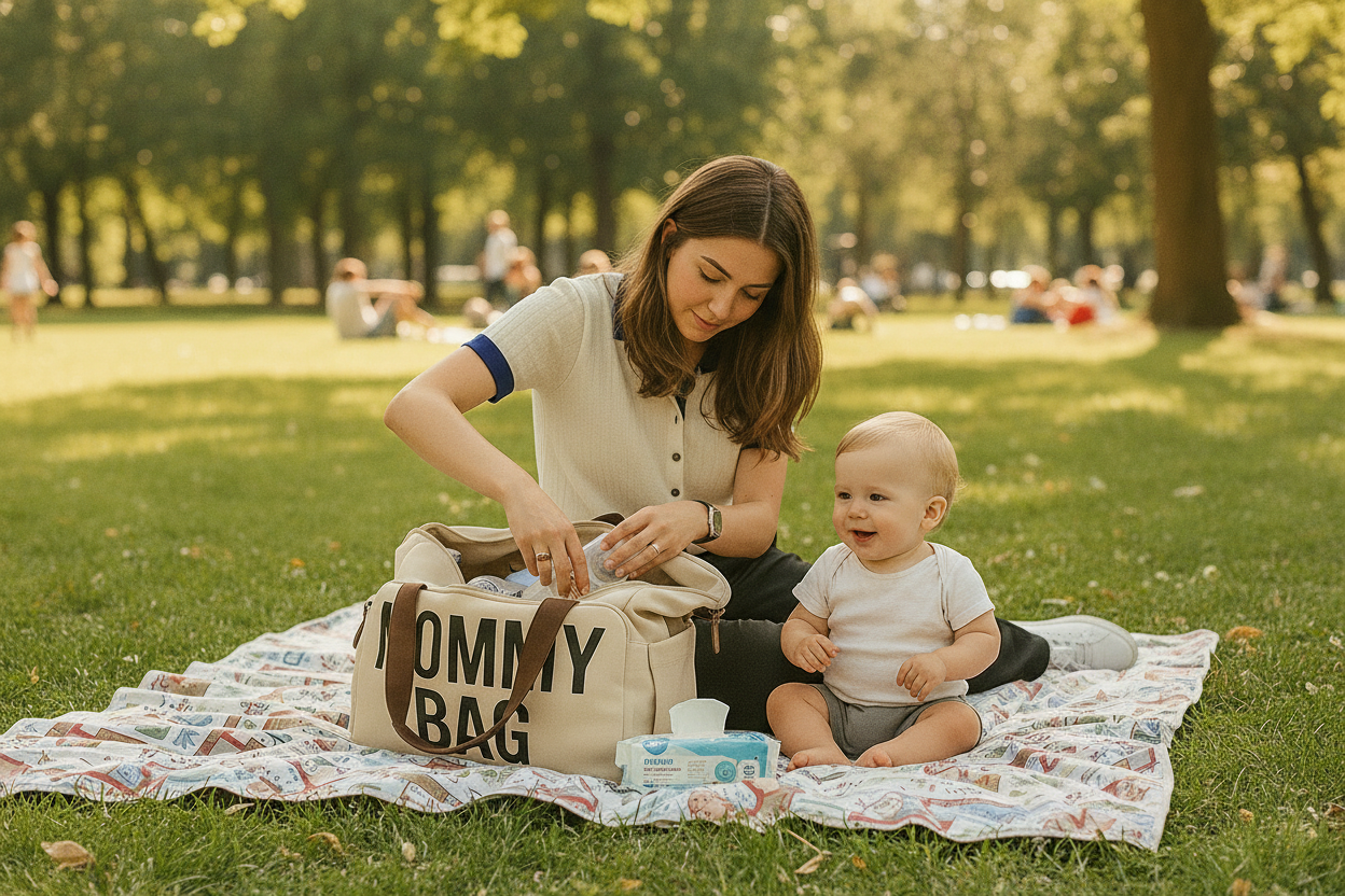 Sac à Langer Bébé 3 Pièces Imperméable | TrioNest™ – Sangles Ergonomiques, Grande Capacité, Toutes Saisons
