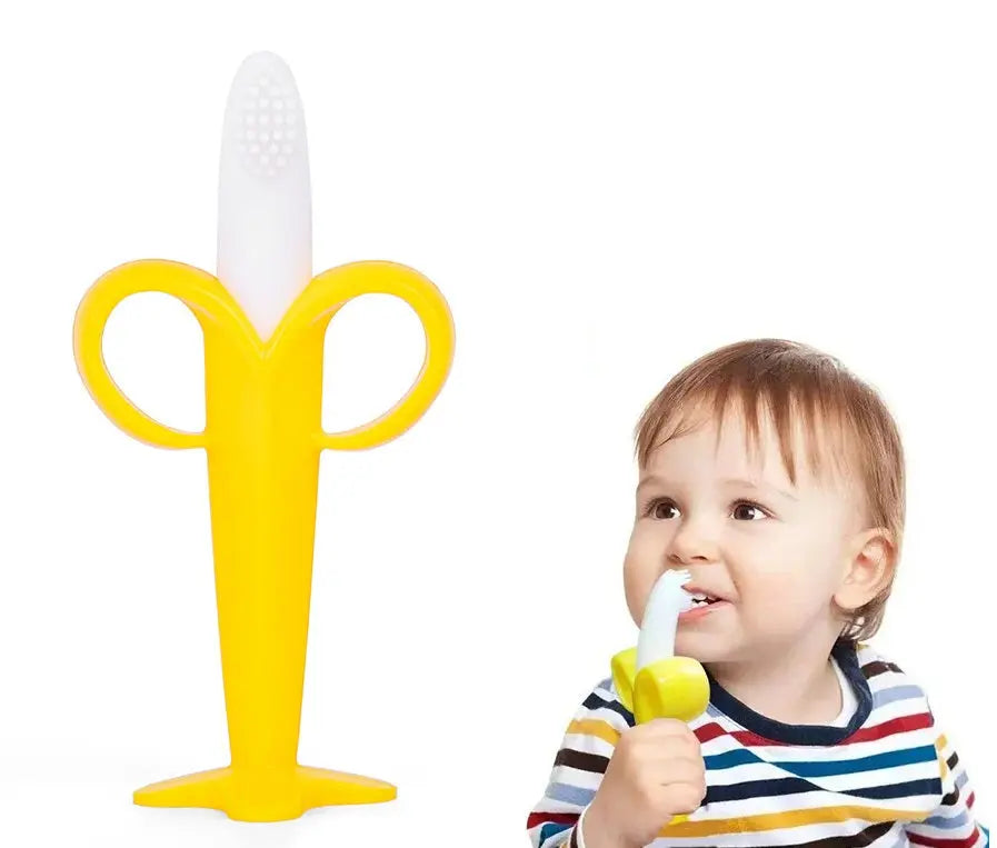 Anneau de Dentition en Forme de Banane – Silicone Médical Sans BPA, Massage Gencives | TrioNest™ mon adorable bebe