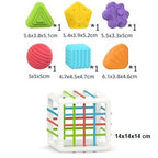 Jouet de Tri Sensoriel Montessori – ABS Non Toxique, Blocs Formes Couleurs, 14x14 cm | TrioNest™