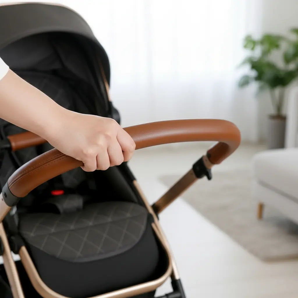 Poussette 3-en-1 Pack Naissance Complet – Nacelle, Siège Auto Groupe 0+, Siège Réversible, Design Urbain, 0-3 Ans | TrioNest™ URBANIA