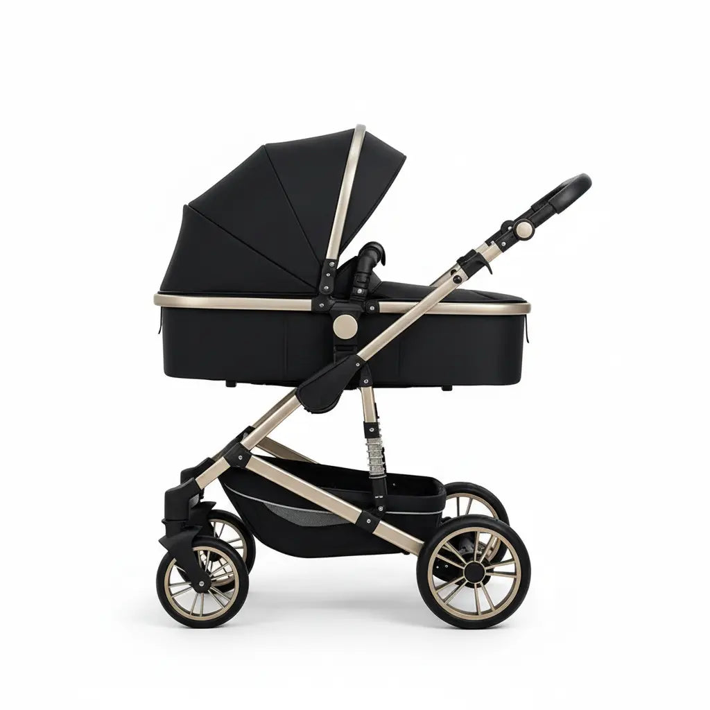 3-in-1 Stroller Complete Birth Pack – 6 Accessories Included, Carrycot, Group 0+ Car Seat, Reversible Seat, Suspension, 0-3 Years | TrioNest™ FLEXIA