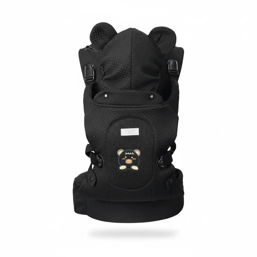 Porte-Bébé Ourson Physiologique - Soutien Lombaire & Tissu Respirant - Design Ergonomique & Doux | TrioNest TrioNest™ Poussette 3 en 1